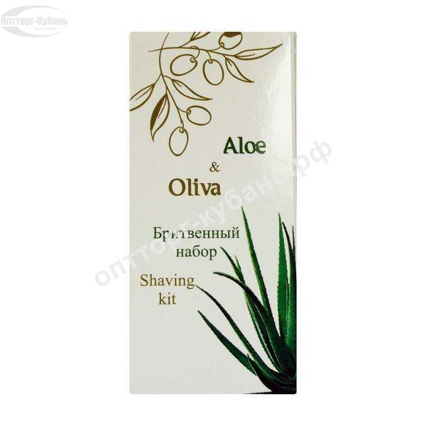 Изображение Бритвенный набор Aloe & Oliva упак. картон (гель для бритья, станок)